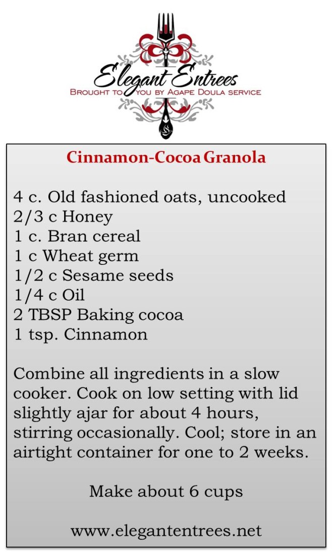 cinnamon-cocoa granola